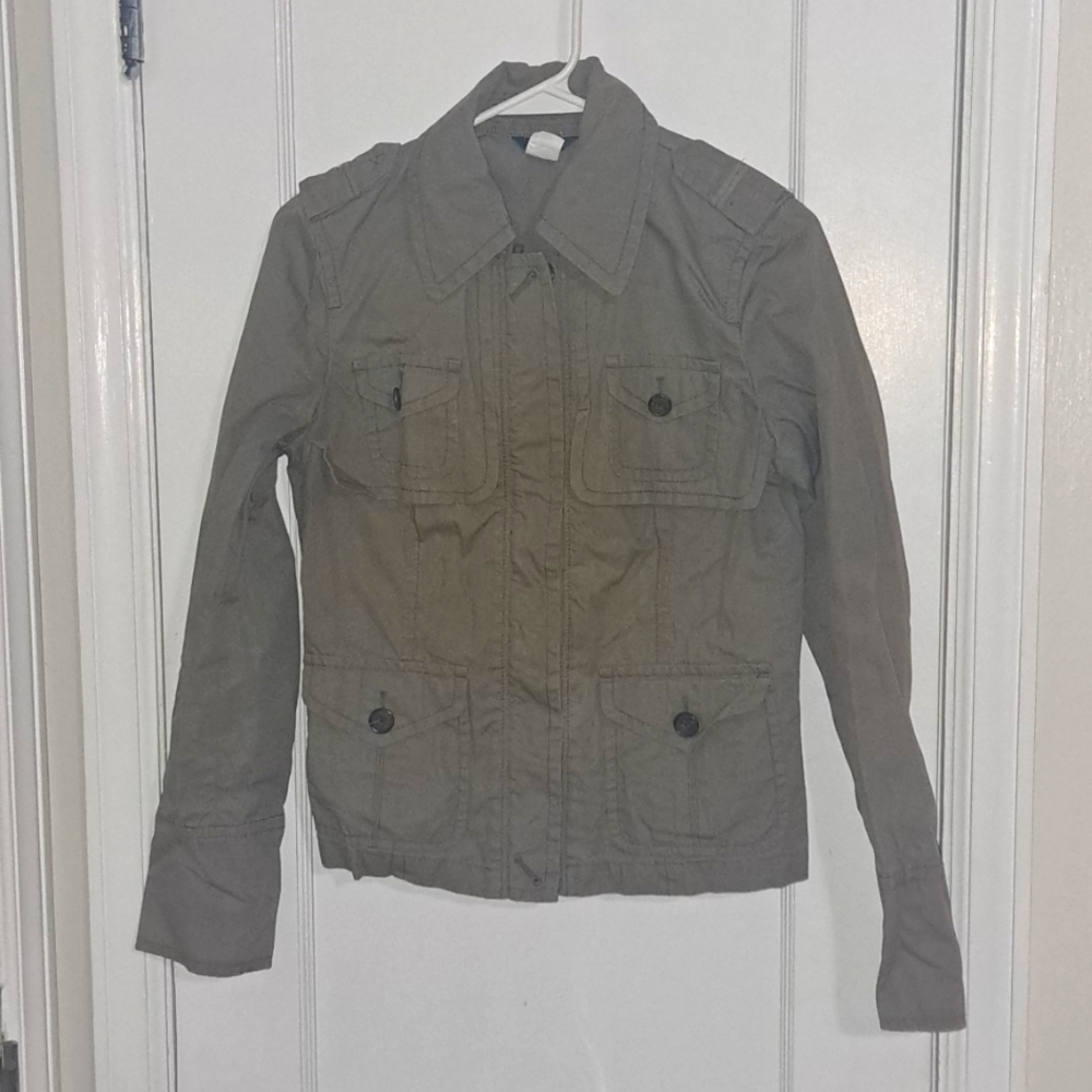 EUC J Crew Dark Khaki Military Style Jacket SZ 4